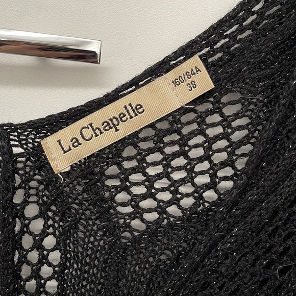 Black knit sweater top - Picture 2 of 6